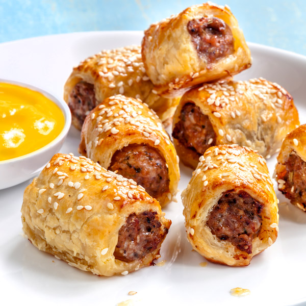 sausage roll and house relish